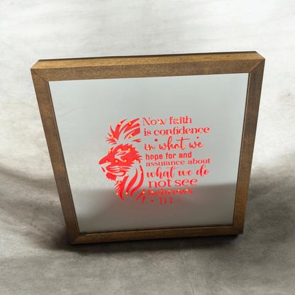 Faith Is Confidence Mirror Light Box