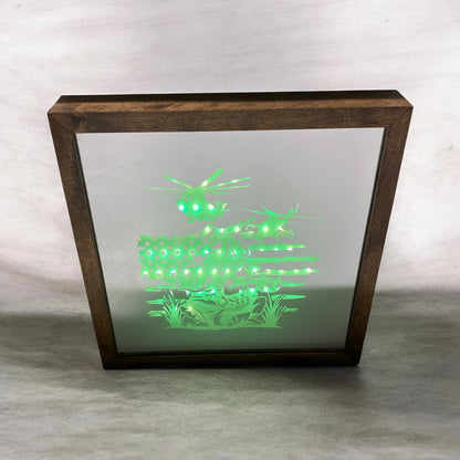 Military Helicopter Mirror Light Box