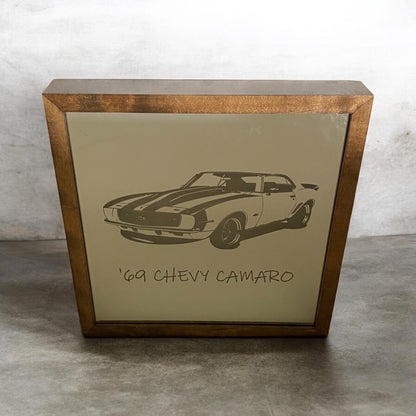 '69 Chevy Camaro Mirror Light Box