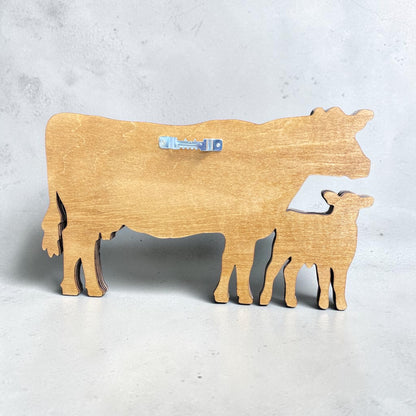3D Layered Wood- Cow Calf