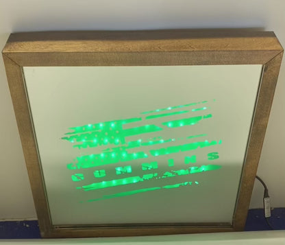 Cummins Flag Mirror Light Box