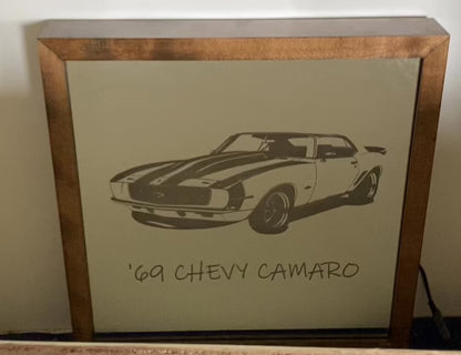 '69 Chevy Camaro Mirror Light Box