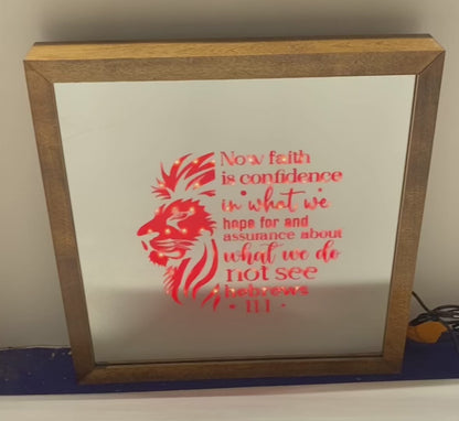 Faith Is Confidence Mirror Light Box