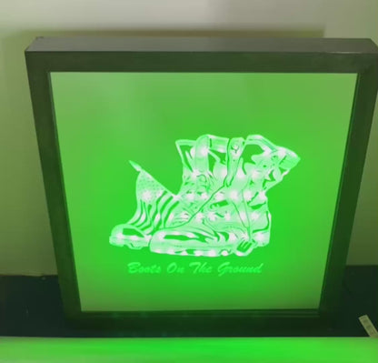 Boots on the Ground Mirror Light Box