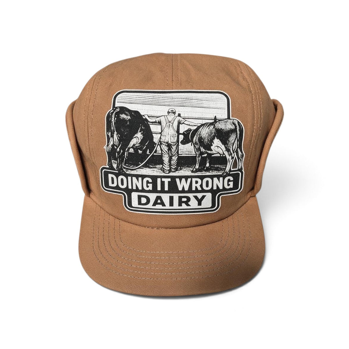 Ear Flapper Hat- Doing It Wrong Dairy Tie Stall
